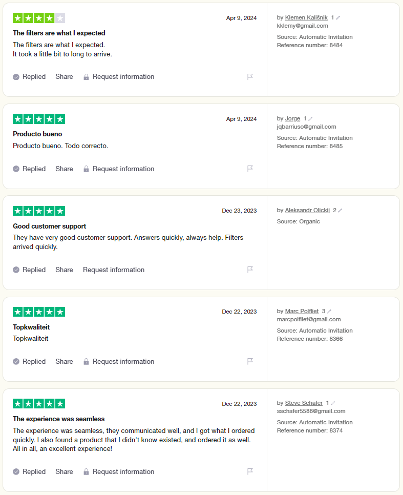 Trustpilot reviews